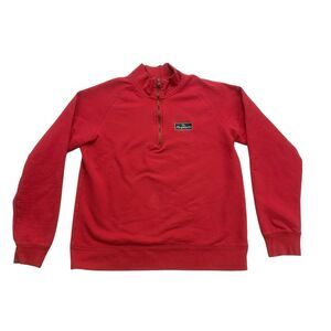 Margaritaville Sweater Mens Large L Red Long Sleeve 1/4 Zip Jimmy Buffett